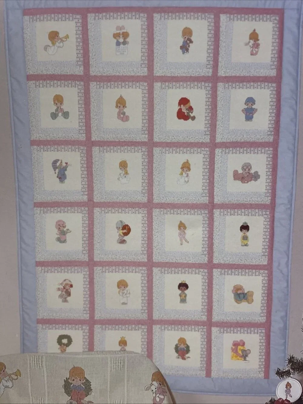 Precious Moments in Miniature Cross Stitch Booklet 1989 by Gloria & Pat - EUC